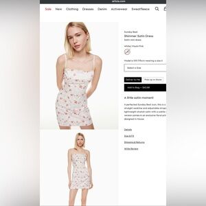 Sunday Best Shimmer Satin Dress (mochi pink) size 2